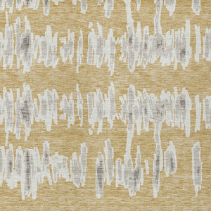 Homeroots 3' Stylish Black Ivory And Gray Striped Washable Area Rug For Indoor And Outdoor Versatility 5' X 8' Polyester 594017