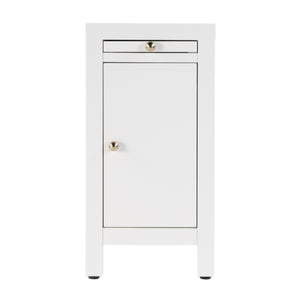 Butler Specialty Company Nora 12" Narrow End Table With Pull-out Tray For Stylish Storage And Convenience White Mdf,Acacia Wood,Plywood,Veneers 5940304-butler