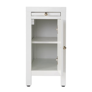 Butler Specialty Company Nora 12" Narrow End Table With Pull-out Tray For Stylish Storage And Convenience White Mdf,Acacia Wood,Plywood,Veneers 5940304-butler