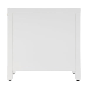 Butler Specialty Company Nora 12" Narrow End Table With Pull-out Tray For Stylish Storage And Convenience White Mdf,Acacia Wood,Plywood,Veneers 5940304-butler