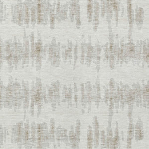 Homeroots 3' Stylish Black Ivory And Gray Striped Washable Area Rug For Indoor And Outdoor Versatility 8' X 10' Polyester 594031