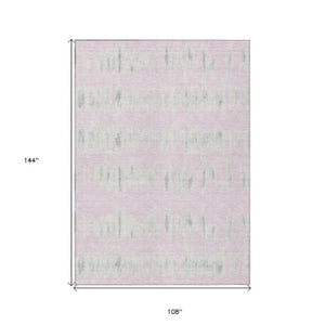 Homeroots 3' Stylish Black Ivory And Gray Striped Washable Area Rug For Indoor And Outdoor Versatility 9' X 12' Polyester 594044