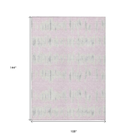 Homeroots 3' Stylish Black Ivory And Gray Striped Washable Area Rug For Indoor And Outdoor Versatility 9' X 12' Polyester 594044