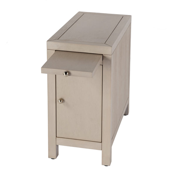 Butler Specialty Butler Nora 12" Narrow End Table With Pull-out Tray – Stylish Wood Design For Modern & Rustic Spaces Taupe Mdf,Acacia Wood,Plywood,Veneers 5940450-butler