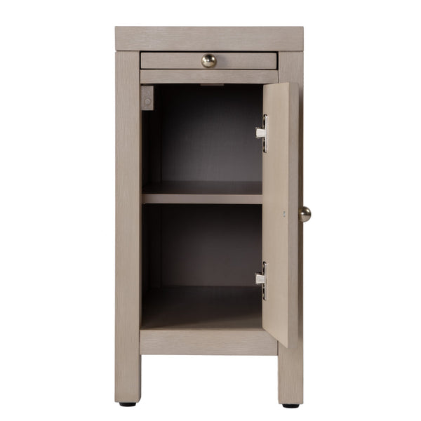Butler Specialty Butler Nora 12" Narrow End Table With Pull-out Tray – Stylish Wood Design For Modern & Rustic Spaces Taupe Mdf,Acacia Wood,Plywood,Veneers 5940450-butler