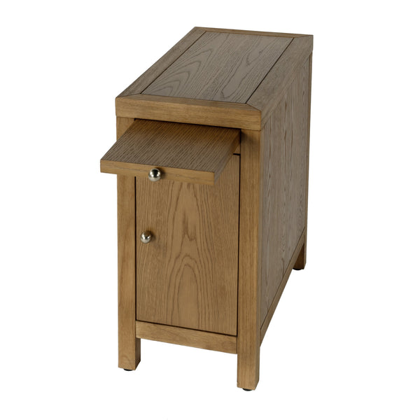 Butler Specialty Company Nora 12" Narrow End Table With Pull-out Tray For Stylish Storage And Convenience Natural Mdf,Rubberwood,Acacia,Veneers,Plywood 5940452-butler