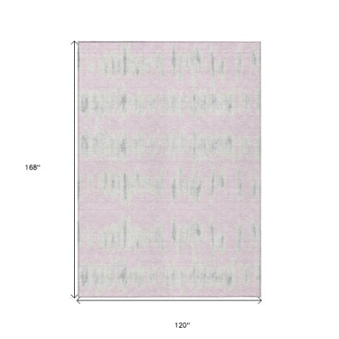 Homeroots 3' Stylish Black Ivory And Gray Striped Washable Area Rug For Indoor And Outdoor Versatility 10' X 14' Polyester 594045