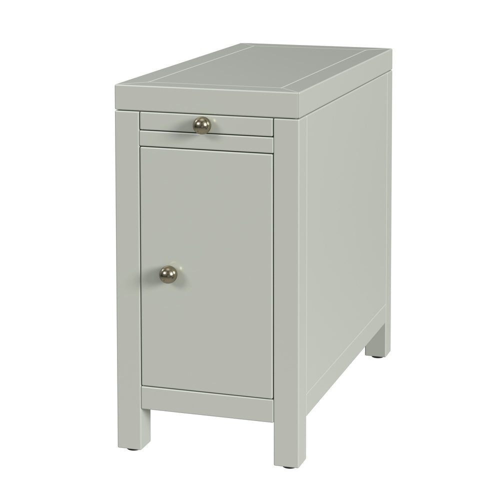 Butler Specialty Butler Nora 12" Narrow End Table With Pull-out Tray - Stylish Sage Green Storage Solution For Any Space Sage Green Mdf,Acacia Wood,Plywood,Veneers 5940480-butler