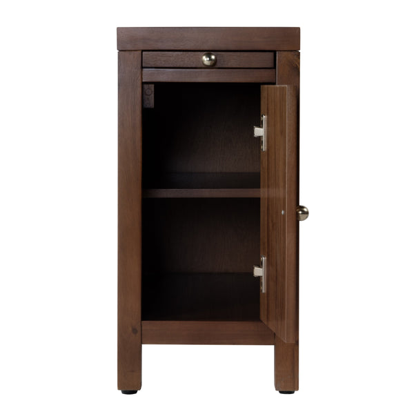 Butler Specialty Company Nora 12" Narrow End Table With Pull-out Tray For Stylish Storage And Convenience Medium Brown Mdf,Acacia Wood,Plywood,Veneers 5940489-butler