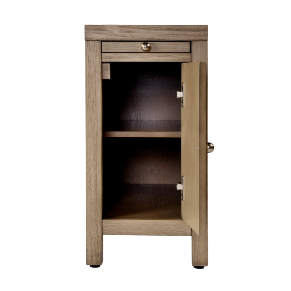 Butler Specialty Company Nora 12" Narrow End Table With Pull-out Tray For Stylish Storage And Convenience Light Brown Mdf,Acacia Wood,Plywood,Veneers 5940492-butler