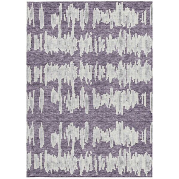 Homeroots 3' Stylish Black Ivory And Gray Striped Washable Area Rug For Indoor And Outdoor Versatility 10' X 14' Polyester 594057