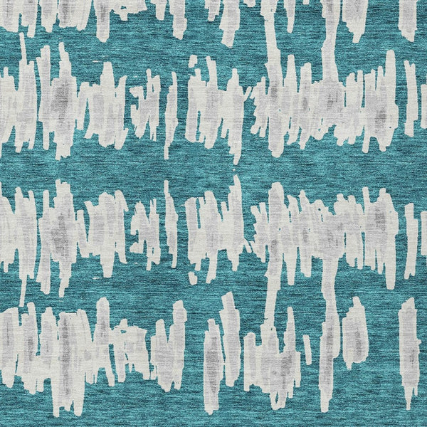 Homeroots 3' Stylish Black Ivory And Gray Striped Washable Area Rug For Indoor And Outdoor Versatility 3' X 5' Polyester 594064