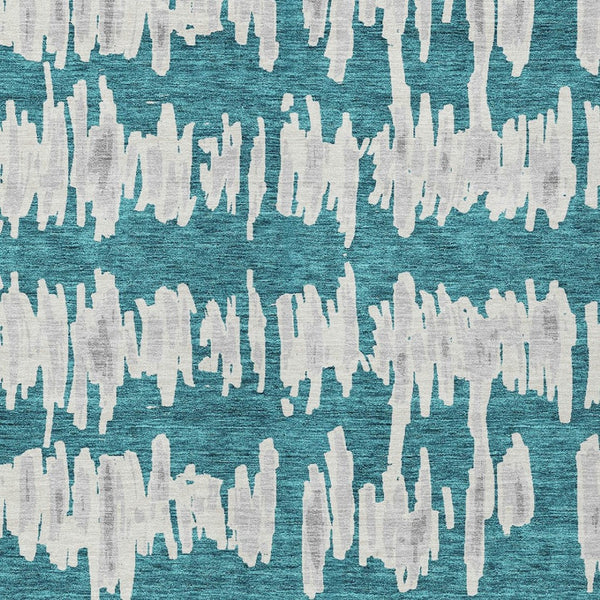 Homeroots 3' Stylish Black Ivory And Gray Striped Washable Area Rug For Indoor And Outdoor Versatility 10' X 14' Polyester 594069