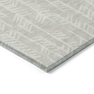 Homeroots 3' Beige And Ivory Tribal Washable Indoor Outdoor Area Rug - Durable, Stylish, Perfect For Any Space 10' X 14' Polyester 594075