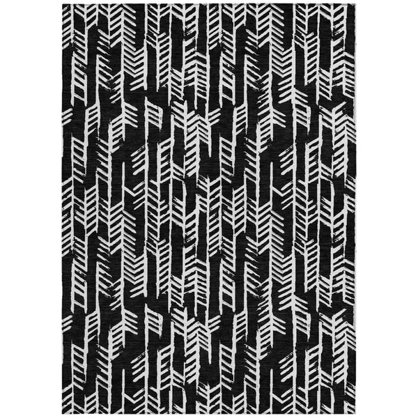 Homeroots 3' Beige And Ivory Tribal Washable Indoor Outdoor Area Rug - Durable, Stylish, Perfect For Any Space 9' X 12' Polyester 594080