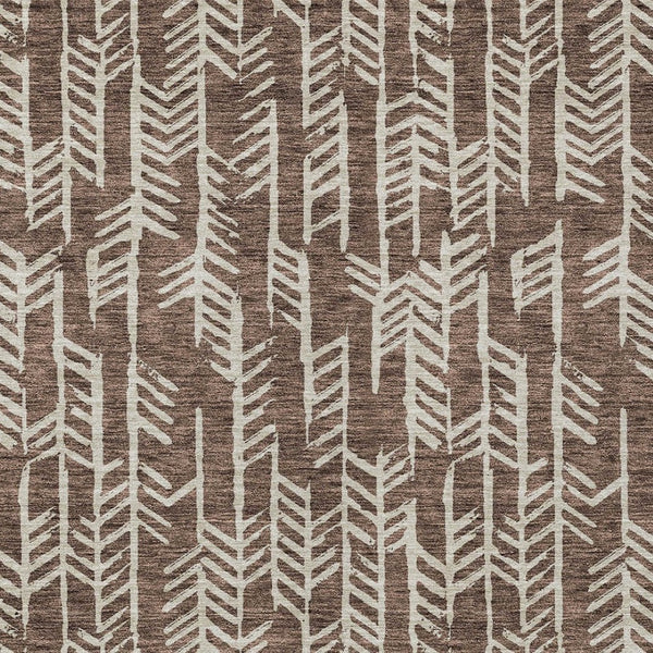 Homeroots 3' Beige And Ivory Tribal Washable Indoor Outdoor Area Rug - Durable, Stylish, Perfect For Any Space 3' X 5' Polyester 594088
