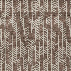 Homeroots 3' Beige And Ivory Tribal Washable Indoor Outdoor Area Rug - Durable, Stylish, Perfect For Any Space 8' X 10' Polyester 594091