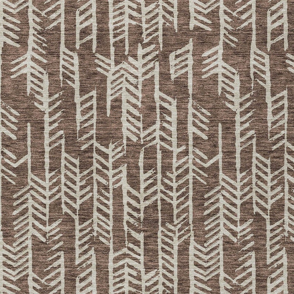 Homeroots 3' Beige And Ivory Tribal Washable Indoor Outdoor Area Rug - Durable, Stylish, Perfect For Any Space 9' X 12' Polyester 594092