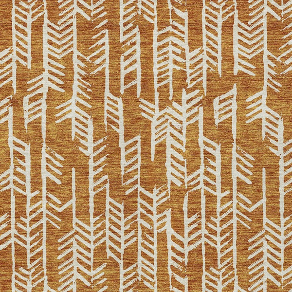 Homeroots 3' Beige And Ivory Tribal Washable Indoor Outdoor Area Rug - Durable, Stylish, Perfect For Any Space 5' X 8' Polyester 594095