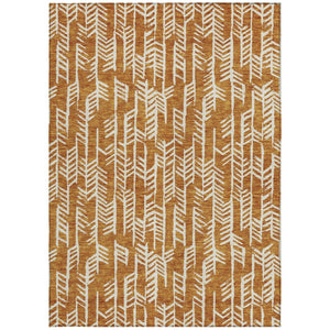 Homeroots 3' Beige And Ivory Tribal Washable Indoor Outdoor Area Rug - Durable, Stylish, Perfect For Any Space 9' X 12' Polyester 594098