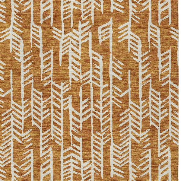 Homeroots 3' Beige And Ivory Tribal Washable Indoor Outdoor Area Rug - Durable, Stylish, Perfect For Any Space 9' X 12' Polyester 594098