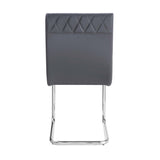 English Elm Grey and Chrome Side Chair With Sled Base (Set Of 2)