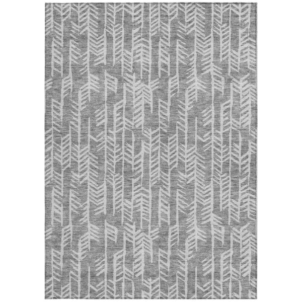 Homeroots 3' Beige And Ivory Tribal Washable Indoor Outdoor Area Rug - Durable, Stylish, Perfect For Any Space 9' X 12' Polyester 594110