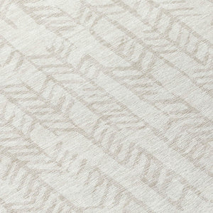 Homeroots 3' Beige And Ivory Tribal Washable Indoor Outdoor Area Rug - Durable, Stylish, Perfect For Any Space 8' Round Polyester 594114