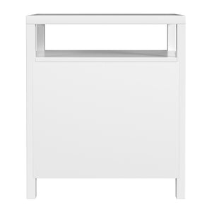Butler Specialty Company Nora 27" Tall Nightstand With 3 Soft-close Drawers & Open Shelf For Storage White Mdf,Acacia Wood,Pine Wood,Plywood,Veneers 5941304-butler