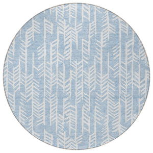 Homeroots 3' Beige And Ivory Tribal Washable Indoor Outdoor Area Rug - Durable, Stylish, Perfect For Any Space 8' Round Polyester 594132