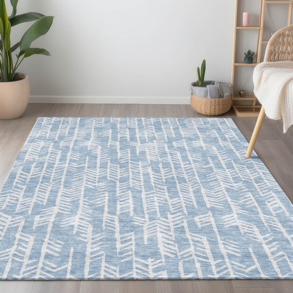 Homeroots 3' Beige And Ivory Tribal Washable Indoor Outdoor Area Rug - Durable, Stylish, Perfect For Any Space 9' X 12' Polyester 594134