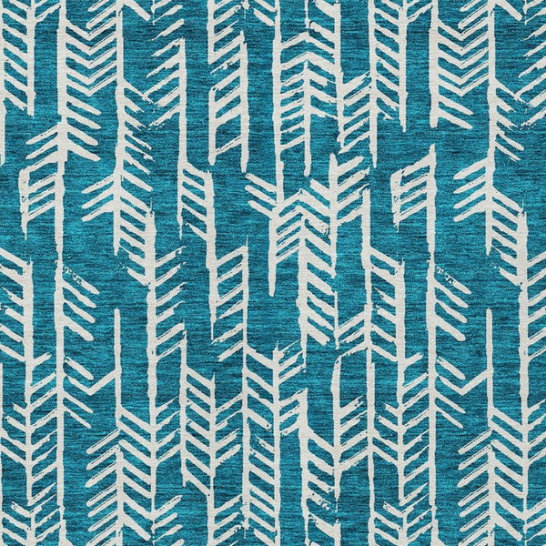 Homeroots 3' Beige And Ivory Tribal Washable Indoor Outdoor Area Rug - Durable, Stylish, Perfect For Any Space 5' X 8' Polyester 594137