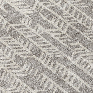 Homeroots 3' Beige And Ivory Tribal Washable Indoor Outdoor Area Rug - Durable, Stylish, Perfect For Any Space 8' Round Polyester 594144