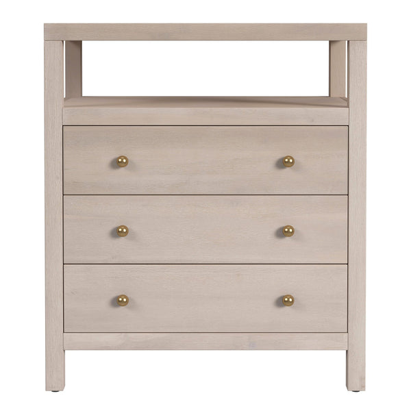 Butler Specialty Butler Nora 27" Modern Wood Nightstand With 3 Soft-close Drawers & Open Shelf, Taupe Elegance Taupe Mdf,Acacia Wood,Pine Wood,Plywood,Veneers 5941450-butler