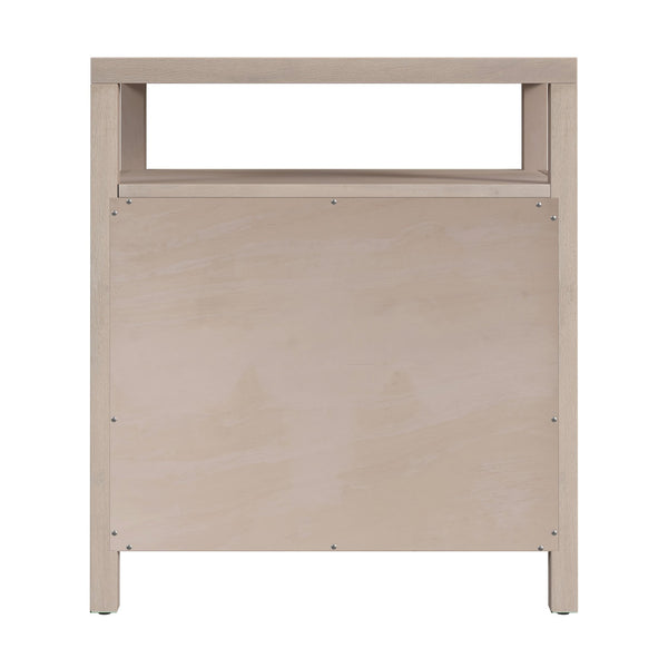 Butler Specialty Butler Nora 27" Modern Wood Nightstand With 3 Soft-close Drawers & Open Shelf, Taupe Elegance Taupe Mdf,Acacia Wood,Pine Wood,Plywood,Veneers 5941450-butler