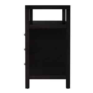 Butler Specialty Company Nora 27" Tall Nightstand With 3 Soft-close Drawers & Open Shelf For Storage Coffee Mdf,Acacia Wood,Pine Wood,Plywood,Veneers 5941451-butler
