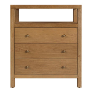 Butler Specialty Company Nora 27" Tall Nightstand With 3 Soft-close Drawers & Open Shelf For Storage Natural Mdf,Rubberwood,Pine Wood,Acacia Wood,Plywood,Veneers 5941452-butler