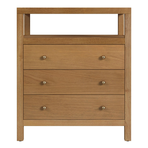 Butler Specialty Company Nora 27" Tall Nightstand With 3 Soft-close Drawers & Open Shelf For Storage Natural Mdf,Rubberwood,Pine Wood,Acacia Wood,Plywood,Veneers 5941452-butler