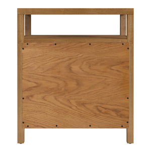 Butler Specialty Company Nora 27" Tall Nightstand With 3 Soft-close Drawers & Open Shelf For Storage Natural Mdf,Rubberwood,Pine Wood,Acacia Wood,Plywood,Veneers 5941452-butler