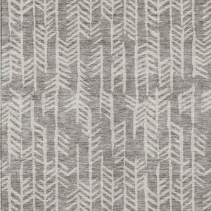 Homeroots 3' Beige And Ivory Tribal Washable Indoor Outdoor Area Rug - Durable, Stylish, Perfect For Any Space 8' X 10' Polyester 594145