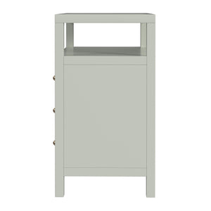 Butler Specialty Butler Nora 27" Tall Nightstand - Stylish 3 Drawer Wood Design With Open Shelf For Organized Spaces Sage Green Mdf,Acacia Wood,Pine Wood,Plywood,Veneers 5941480-butler