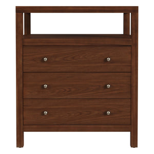 Butler Specialty Company Nora 27" Tall Nightstand With 3 Soft-close Drawers & Open Shelf For Storage Medium Brown Mdf,Acacia Wood,Pine Wood,Plywood,Veneers 5941489-butler