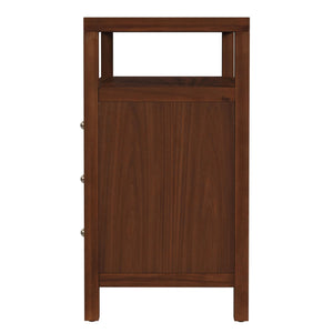 Butler Specialty Company Nora 27" Tall Nightstand With 3 Soft-close Drawers & Open Shelf For Storage Medium Brown Mdf,Acacia Wood,Pine Wood,Plywood,Veneers 5941489-butler