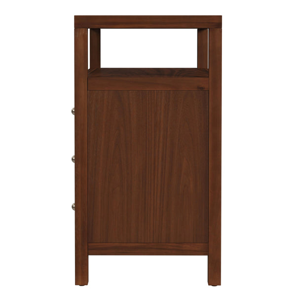 Butler Specialty Company Nora 27" Tall Nightstand With 3 Soft-close Drawers & Open Shelf For Storage Medium Brown Mdf,Acacia Wood,Pine Wood,Plywood,Veneers 5941489-butler