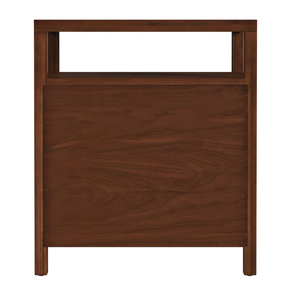 Butler Specialty Company Nora 27" Tall Nightstand With 3 Soft-close Drawers & Open Shelf For Storage Medium Brown Mdf,Acacia Wood,Pine Wood,Plywood,Veneers 5941489-butler