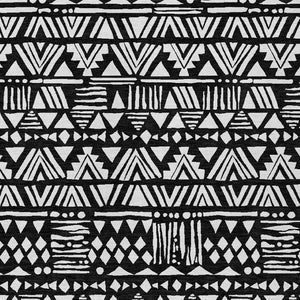 Homeroots 3' Black And Ivory Southwestern Washable Area Rug - Stylish Indoor/Outdoor Design For Any Space 3' X 5' Polyester 594148