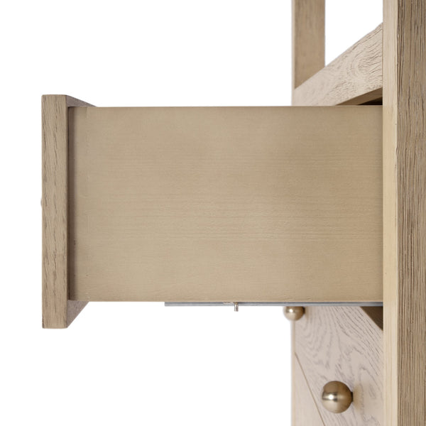 Butler Specialty Company Nora 27" Tall Nightstand With 3 Soft-close Drawers & Open Shelf For Storage Light Brown Mdf,Acacia Wood,Pine Wood,Plywood,Veneers 5941492-butler