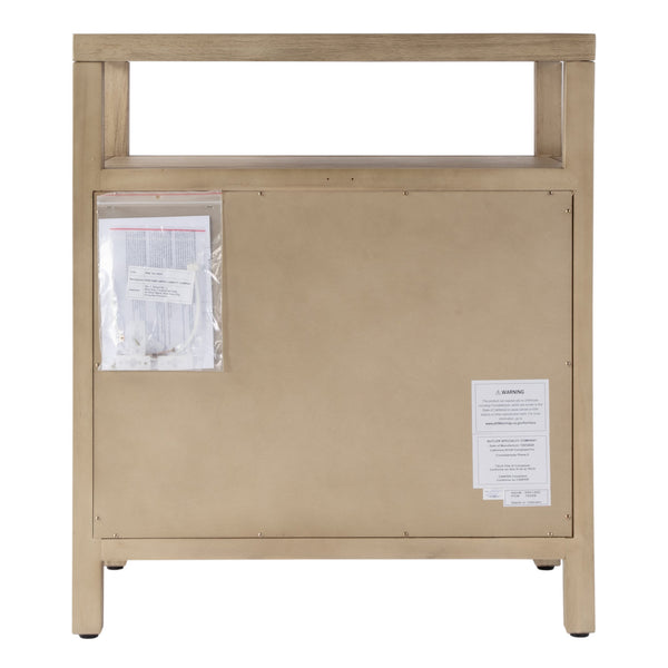 Butler Specialty Company Nora 27" Tall Nightstand With 3 Soft-close Drawers & Open Shelf For Storage Light Brown Mdf,Acacia Wood,Pine Wood,Plywood,Veneers 5941492-butler