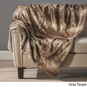 English Elm Christopher Knight Home® - THROW Luxurious Brown Faux Fur 50"x60" Cozy One-Sided Striped Plush Throw Blanket for Home Décor 59415.00
