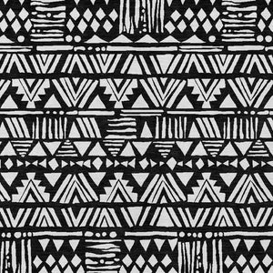 Homeroots 3' Black And Ivory Southwestern Washable Area Rug - Stylish Indoor/Outdoor Design For Any Space 8' X 10' Polyester 594151